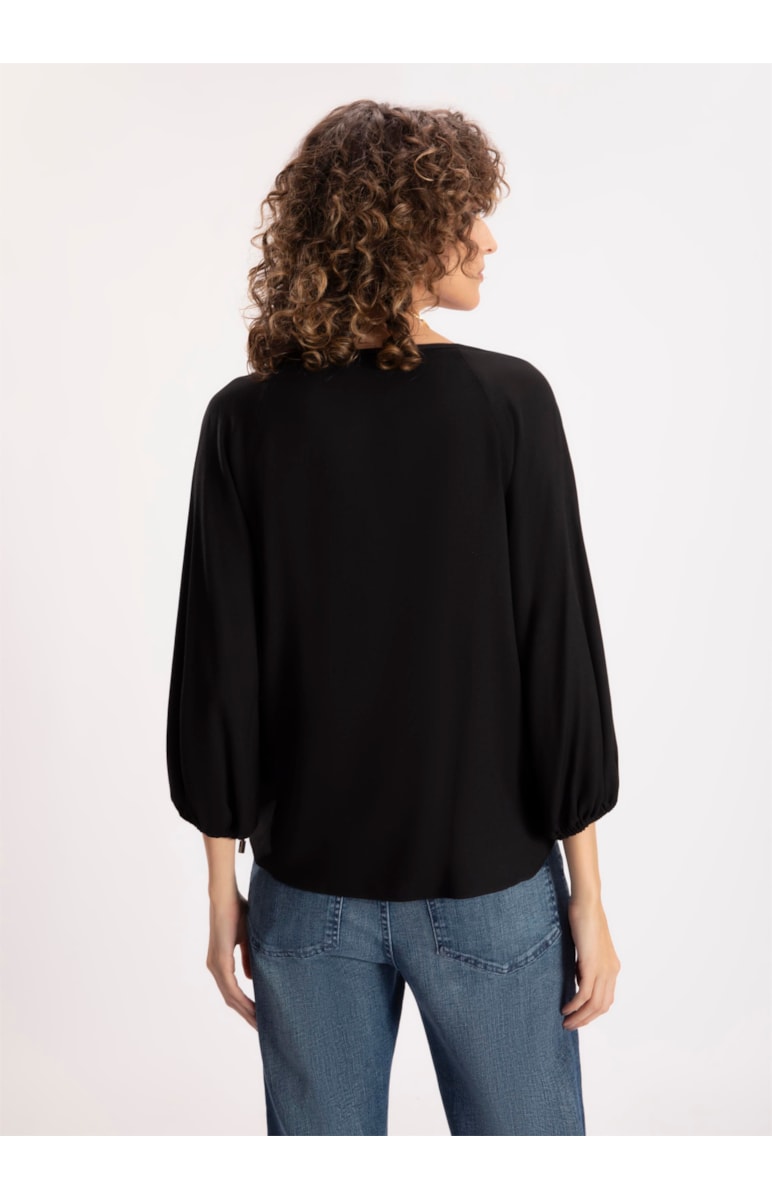Blusa Rayon Hype Raglan Preto