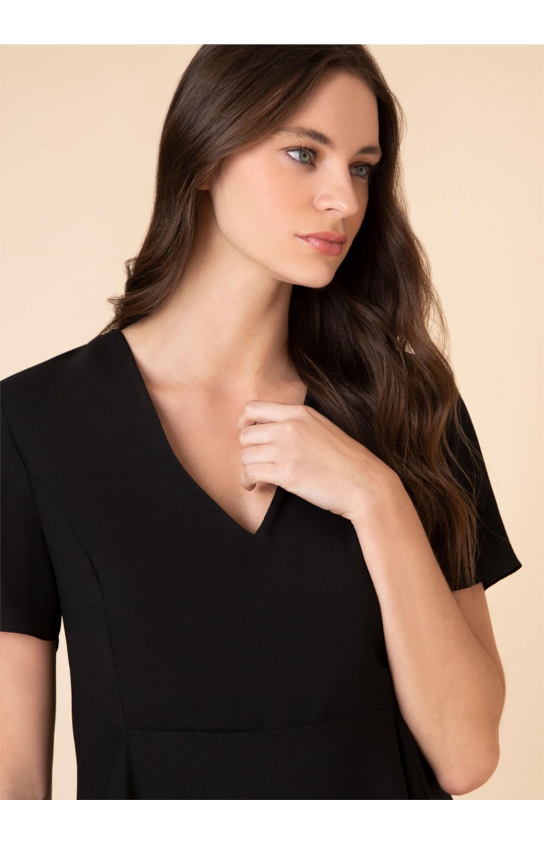 Blusa Recorte Babado Preto