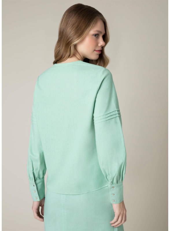 Blusa Recorte u Pistache