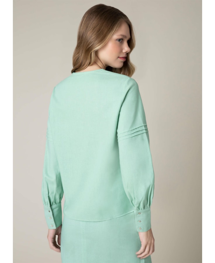 Blusa Recorte u Pistache