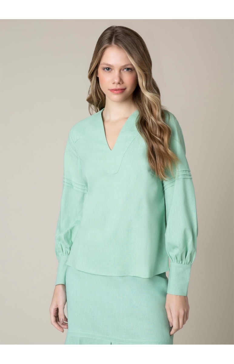 Blusa Recorte u Pistache