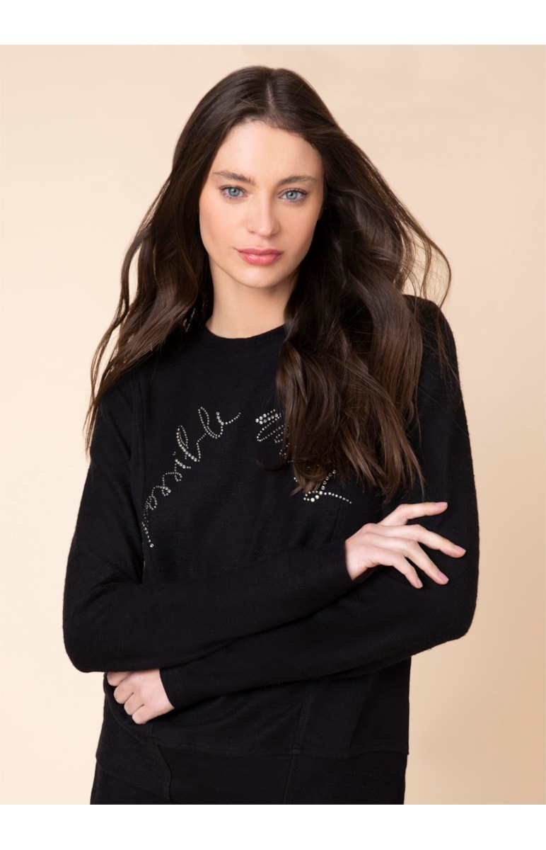 Blusa Recortes Preto