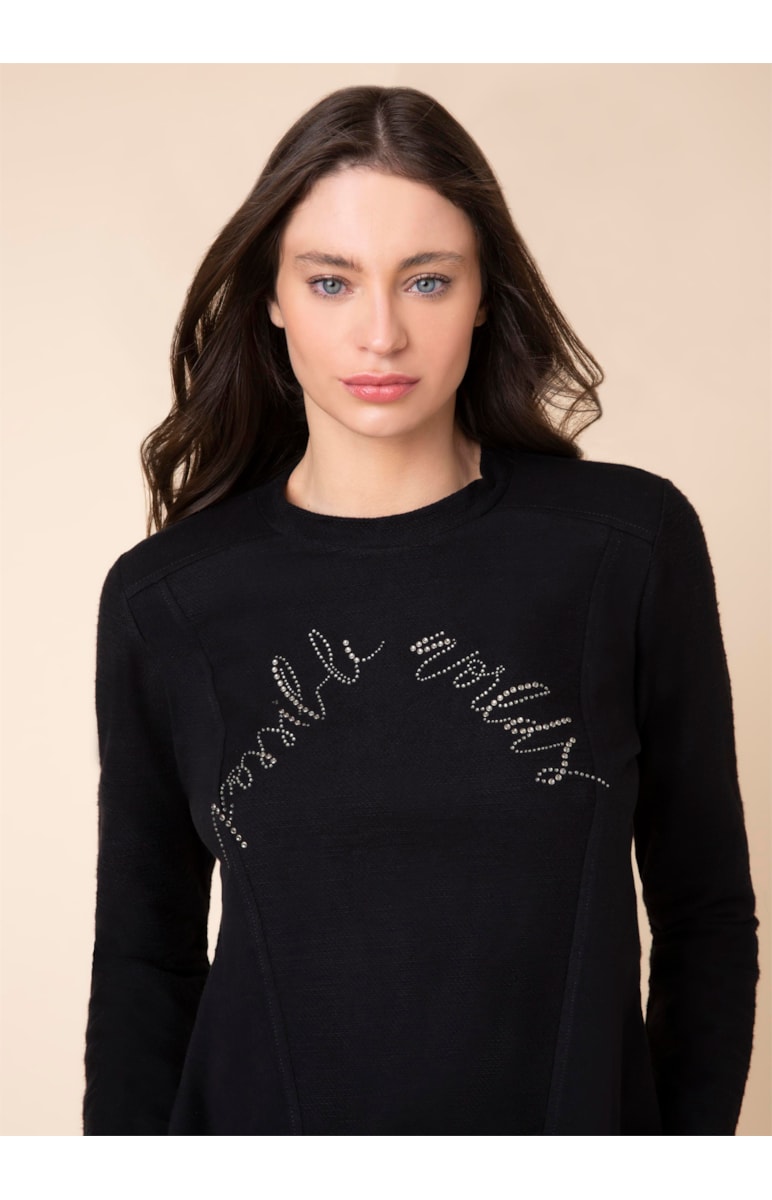Blusa Recortes Preto