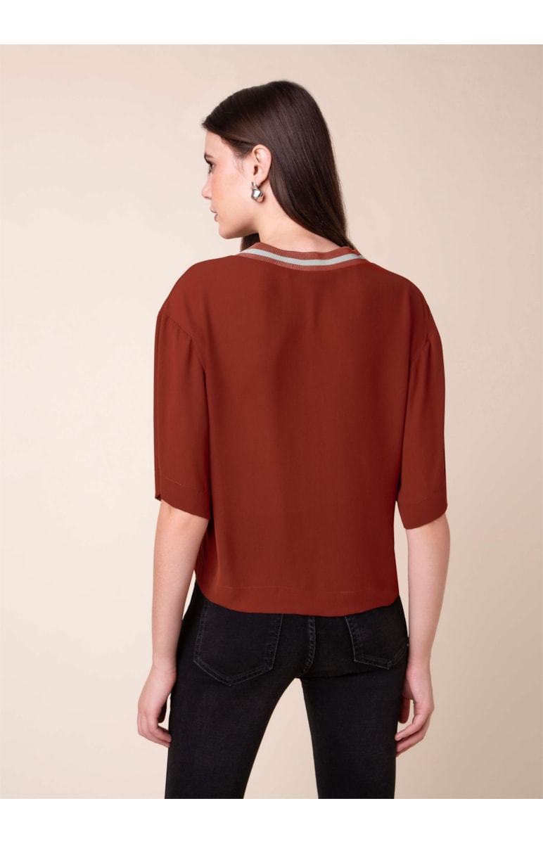 Blusa Retilínea Telha