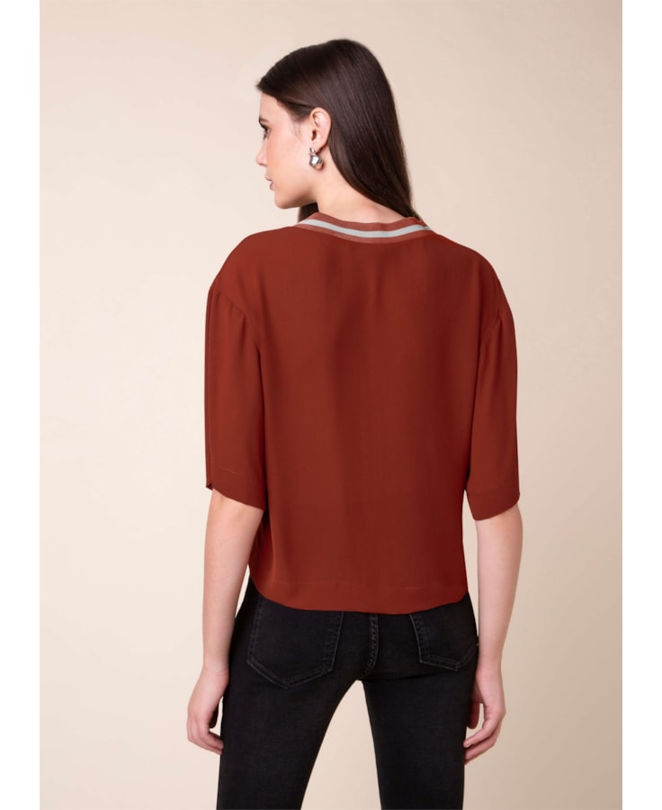 Blusa Retilínea Telha