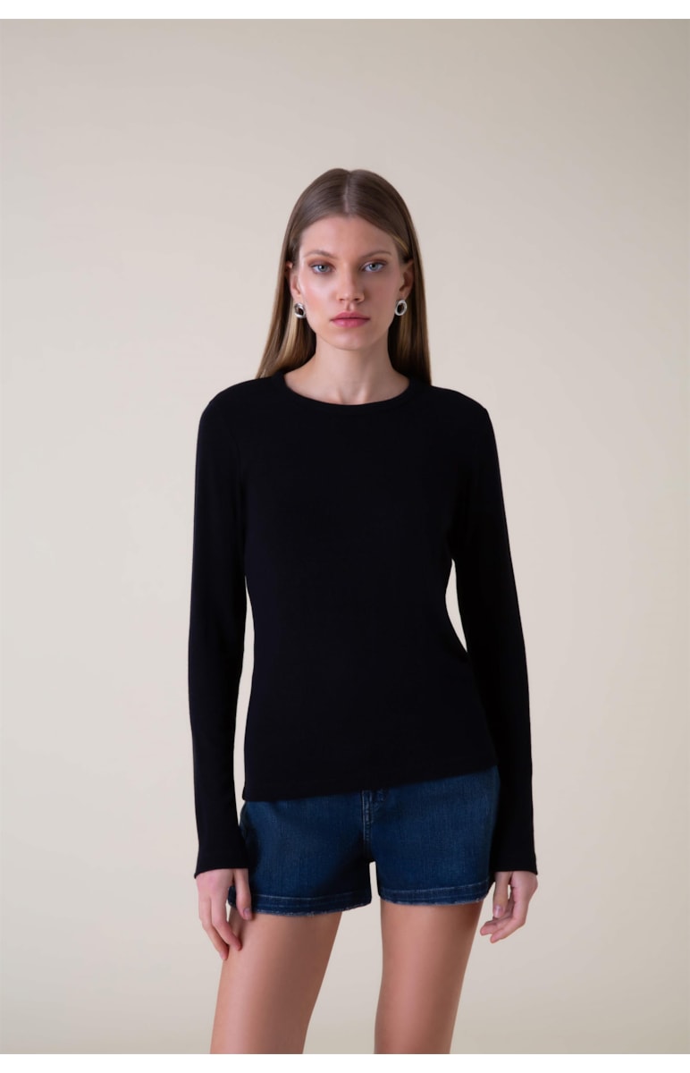 Blusa Rib Preto