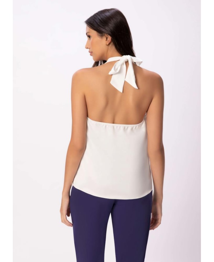 Blusa Satin Celebrate Off White