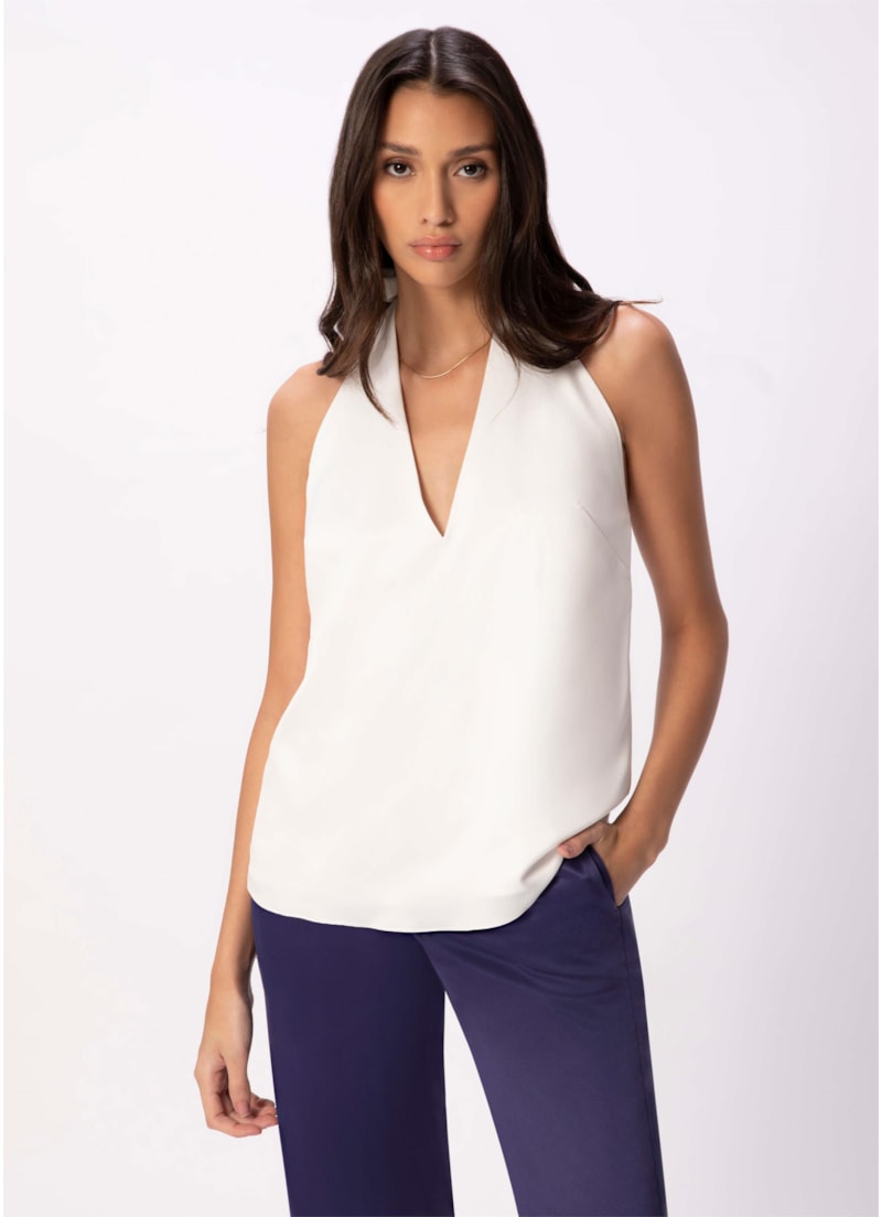 Blusa Satin Celebrate Off White