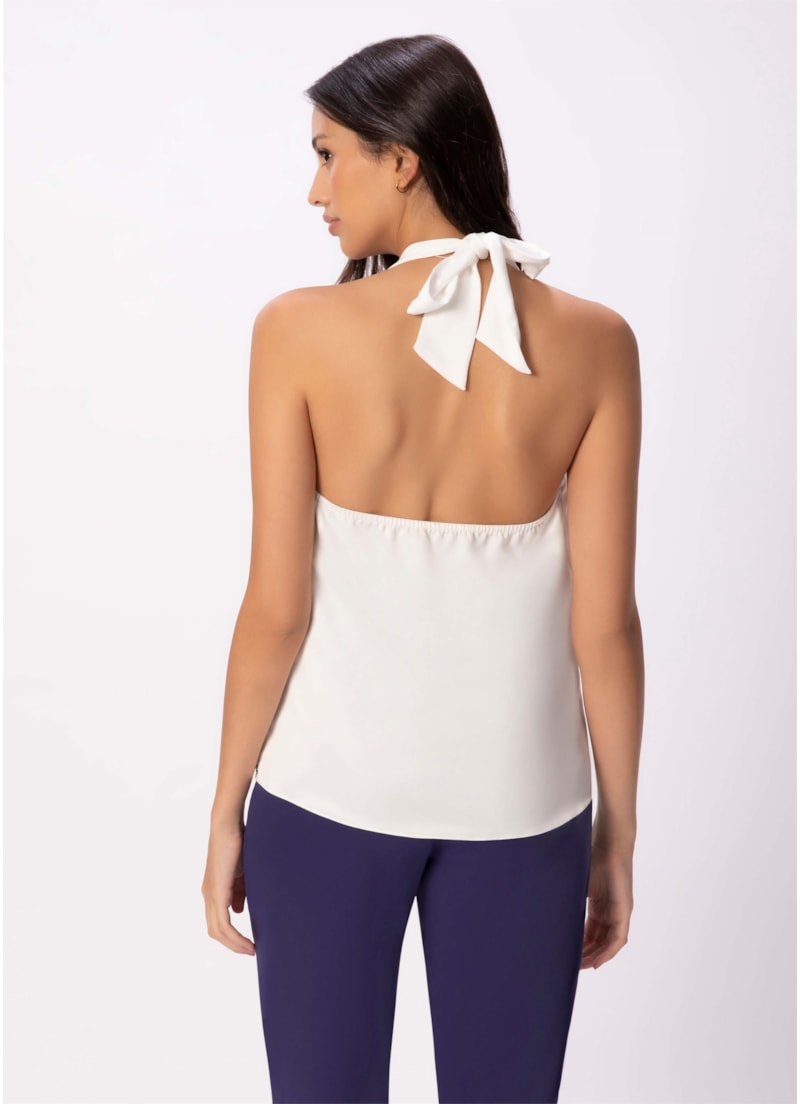 Blusa Satin Celebrate Off White