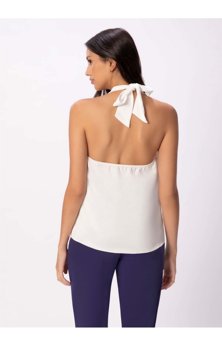 Blusa Satin Celebrate Off White