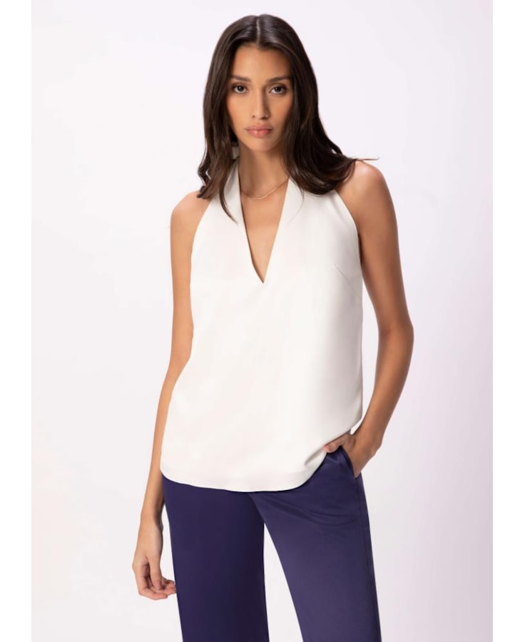 Blusa Satin Celebrate Off White