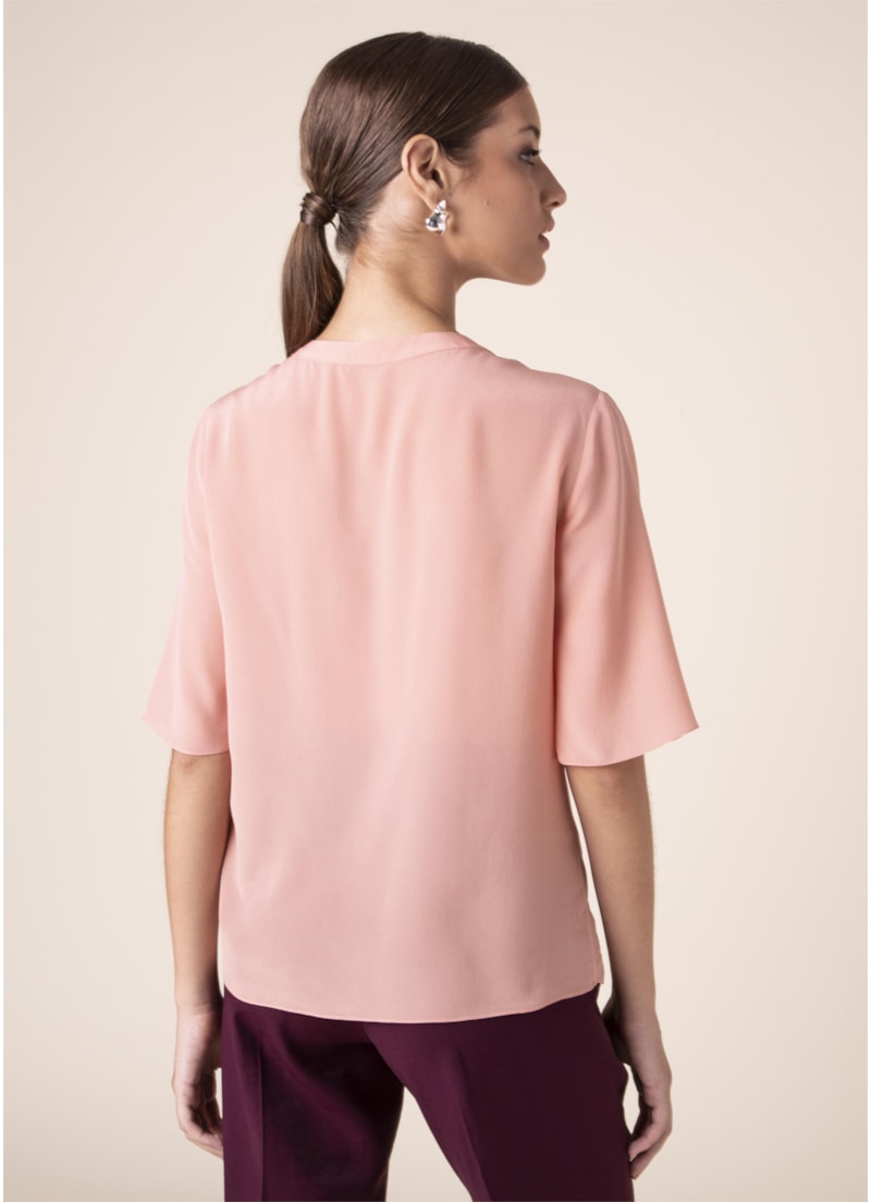 Blusa Seda Básica Nude