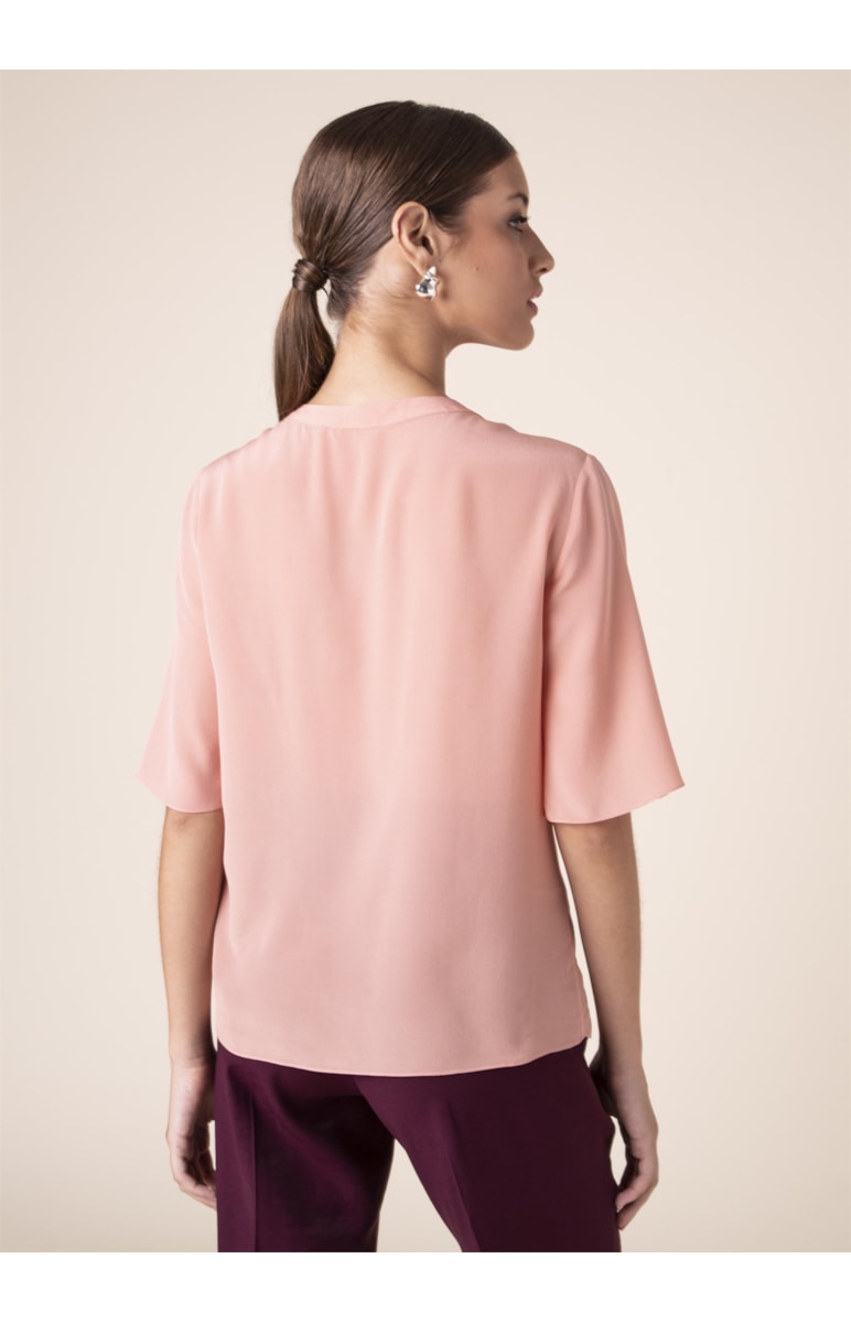 Blusa Seda Básica Nude