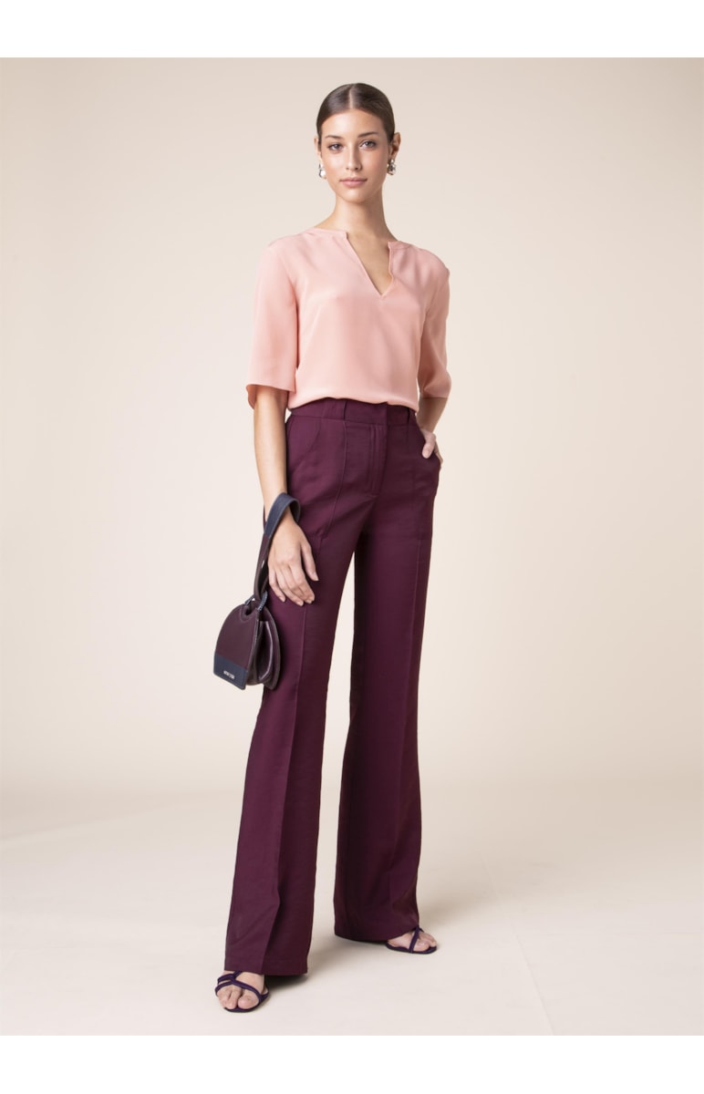 Blusa Seda Básica Nude