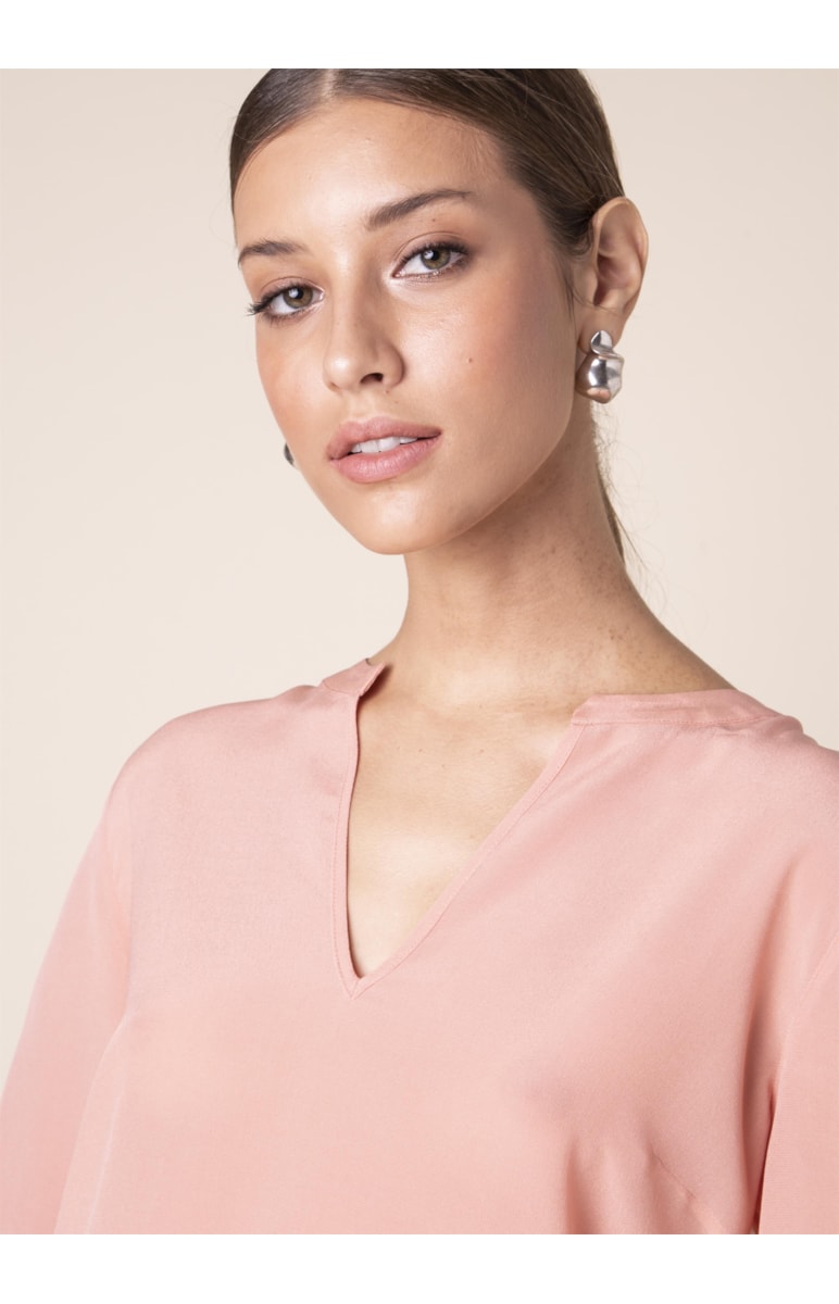 Blusa Seda Básica Nude