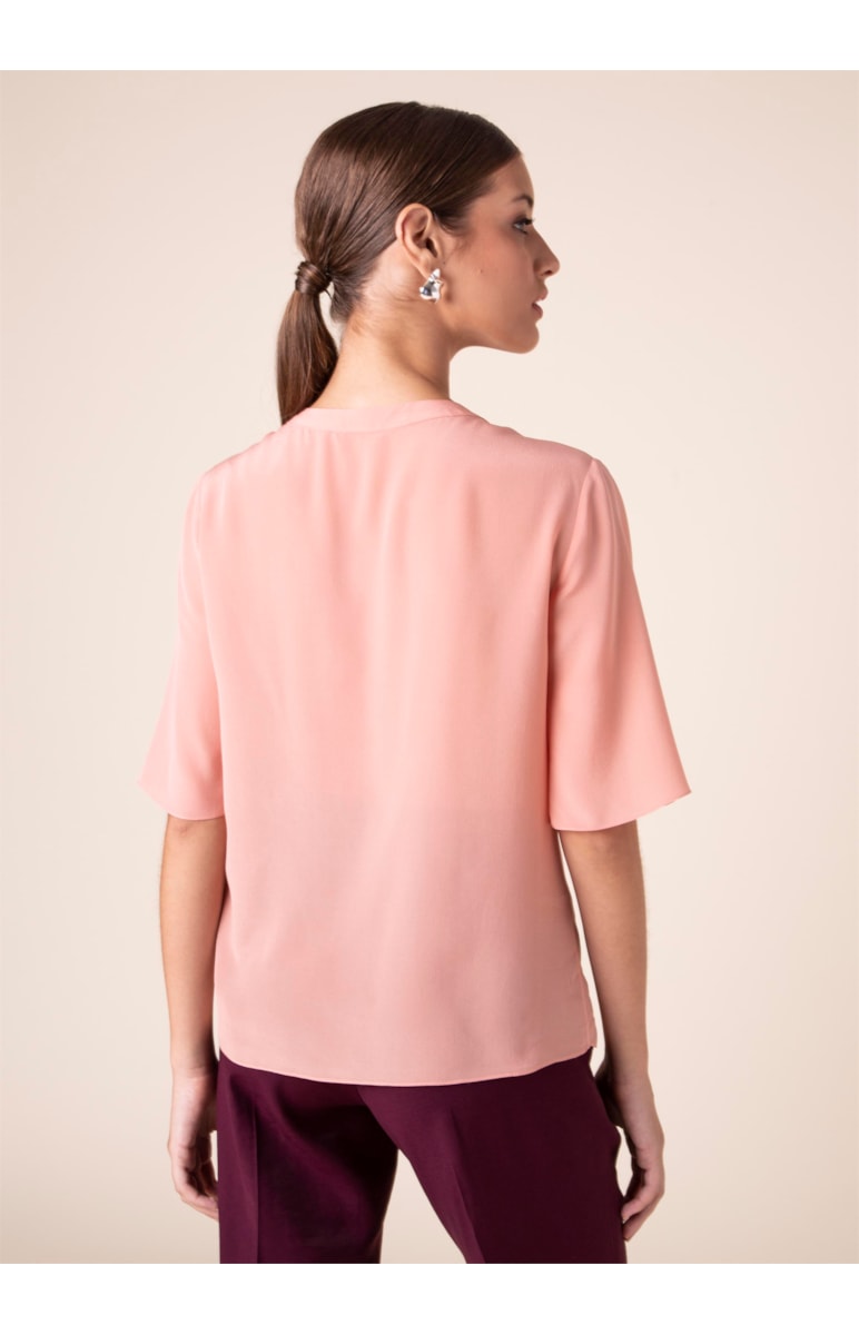 Blusa Seda Básica Nude