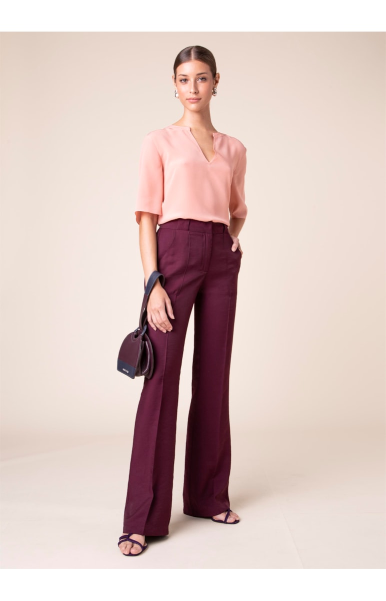 Blusa Seda Básica Nude