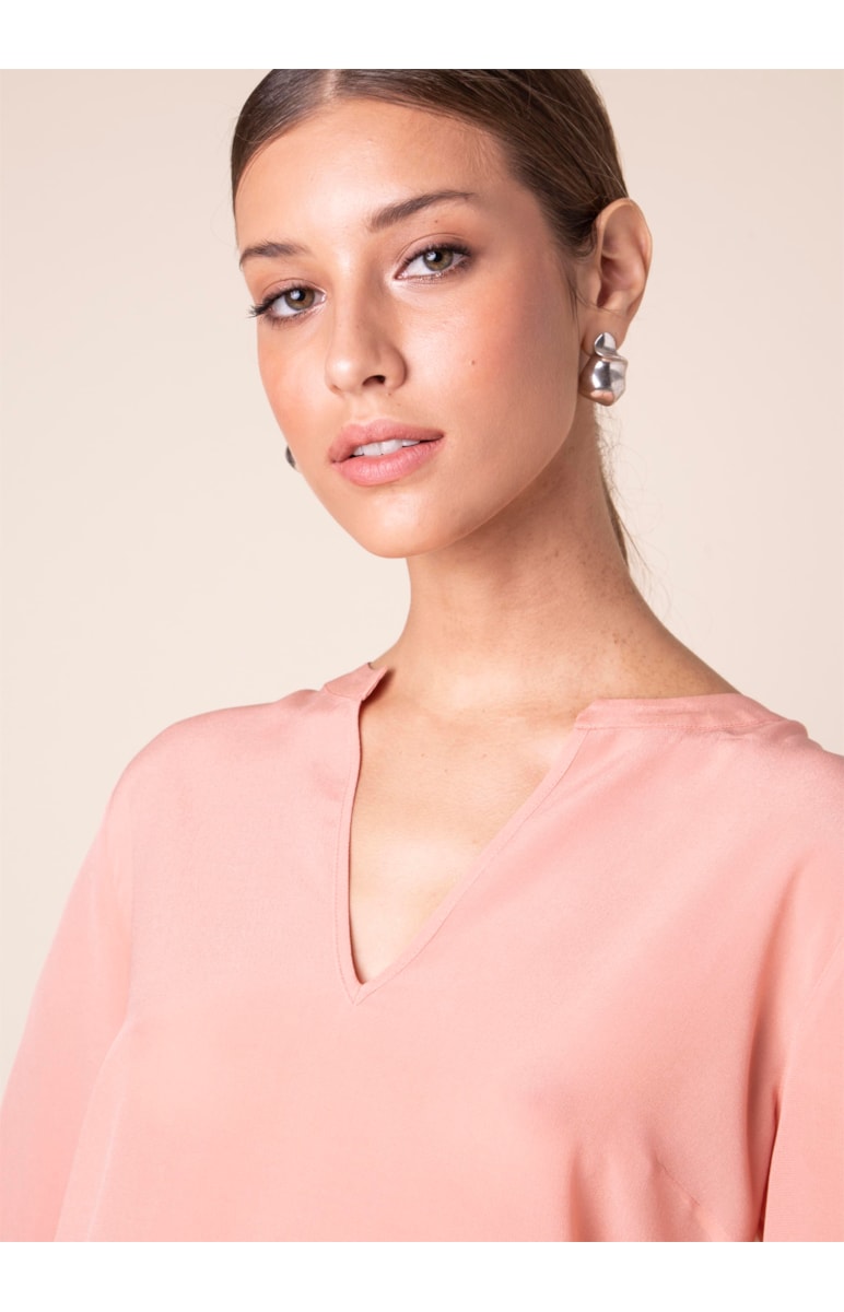 Blusa Seda Básica Nude