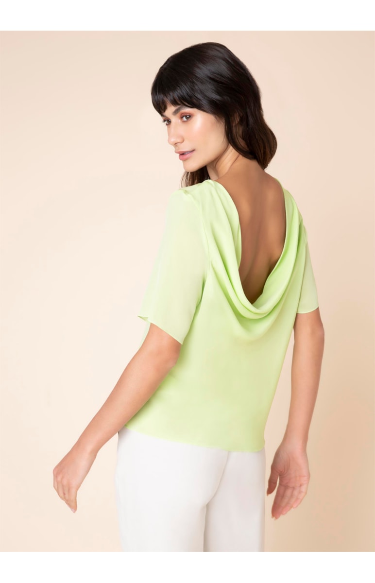 Blusa Seda Degage Lemon