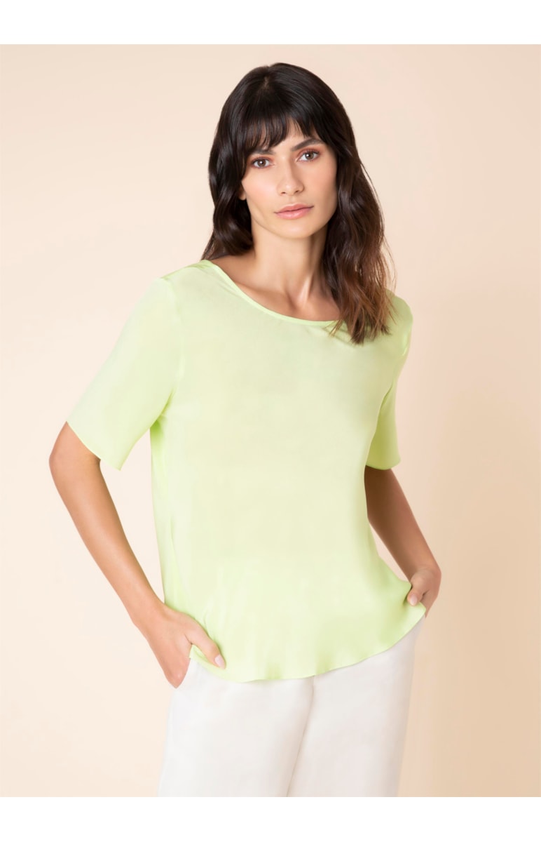 Blusa Seda Degage Lemon