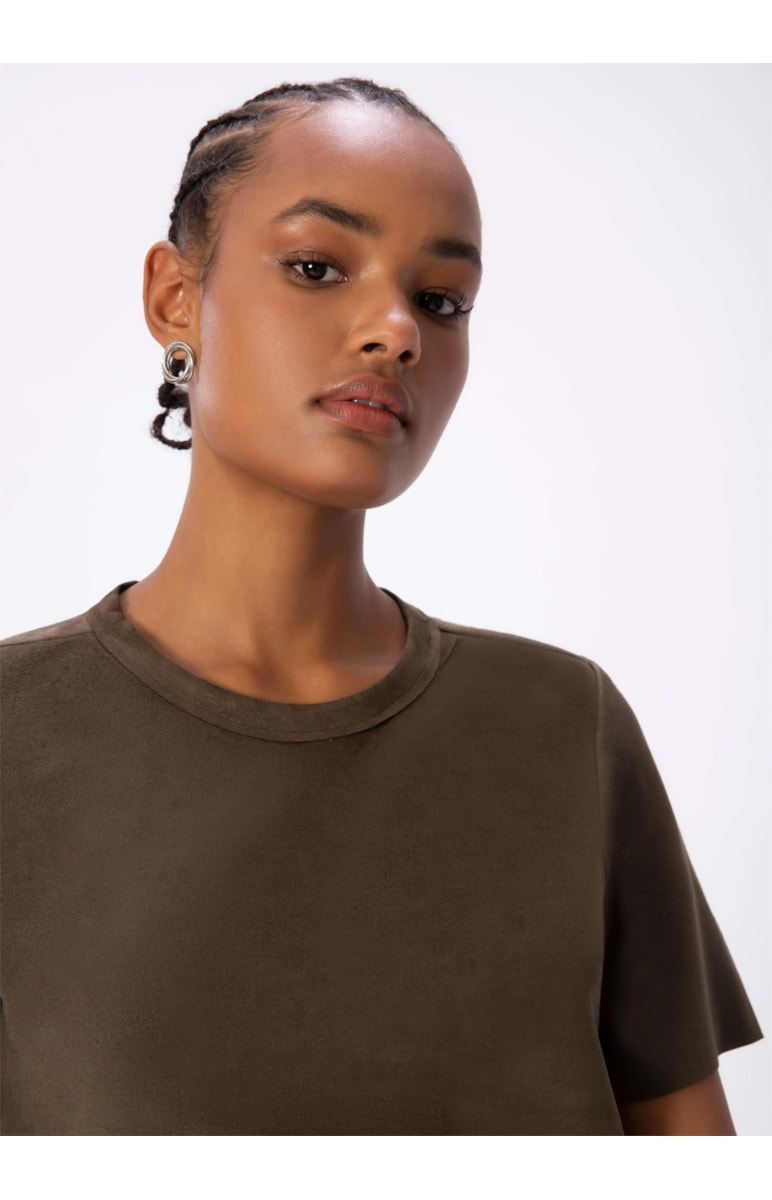Blusa Suede Verde Militar
