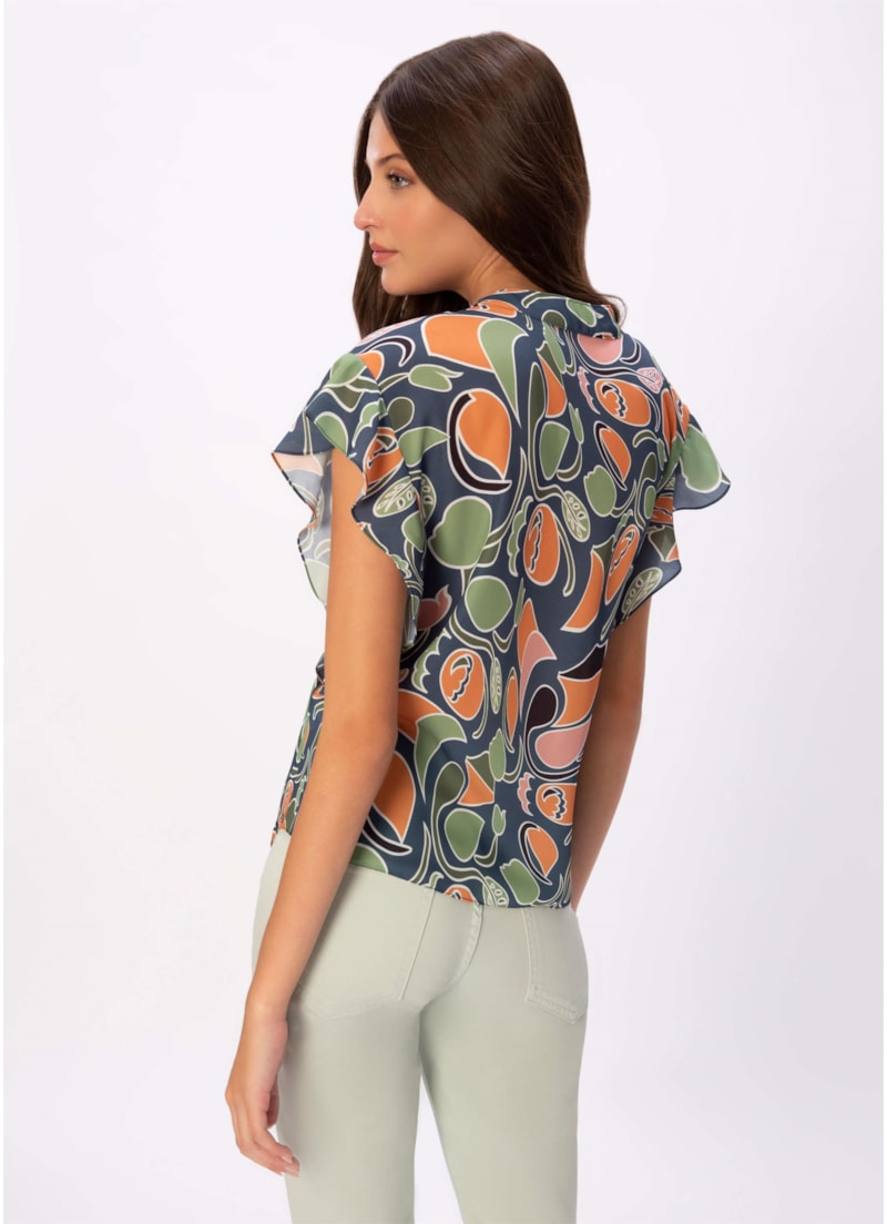 Blusa Summer Prints Azul Jeans