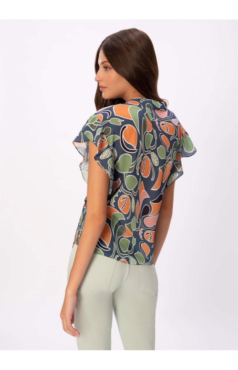 Blusa Summer Prints Azul Jeans