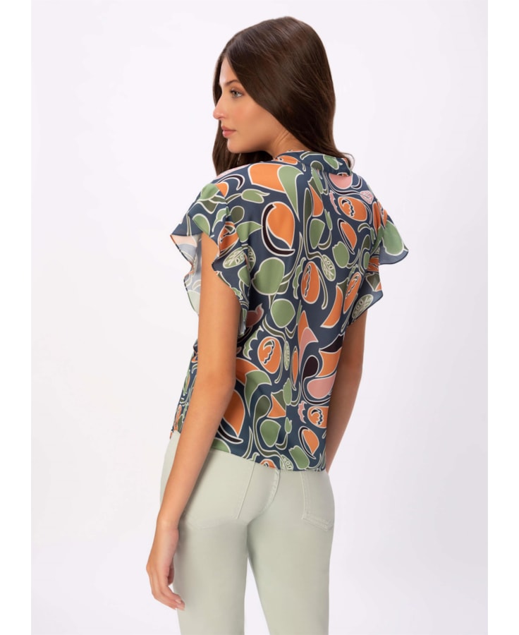 Blusa Summer Prints Azul Jeans