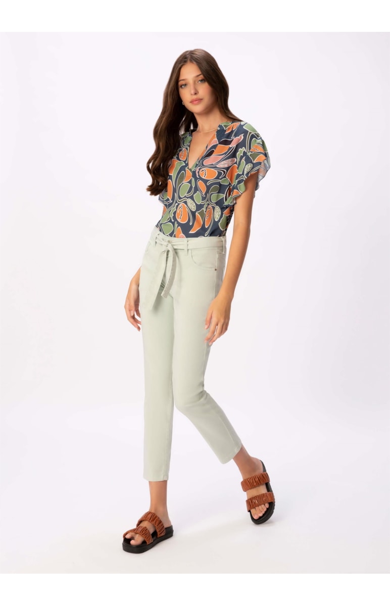 Blusa Summer Prints Azul Jeans
