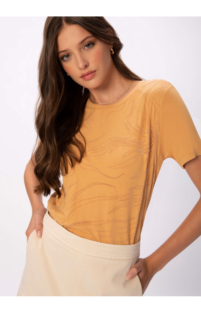Blusa Tee Waves Off White