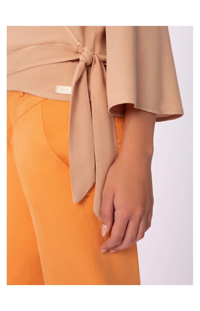 Blusa Transpassada Areia