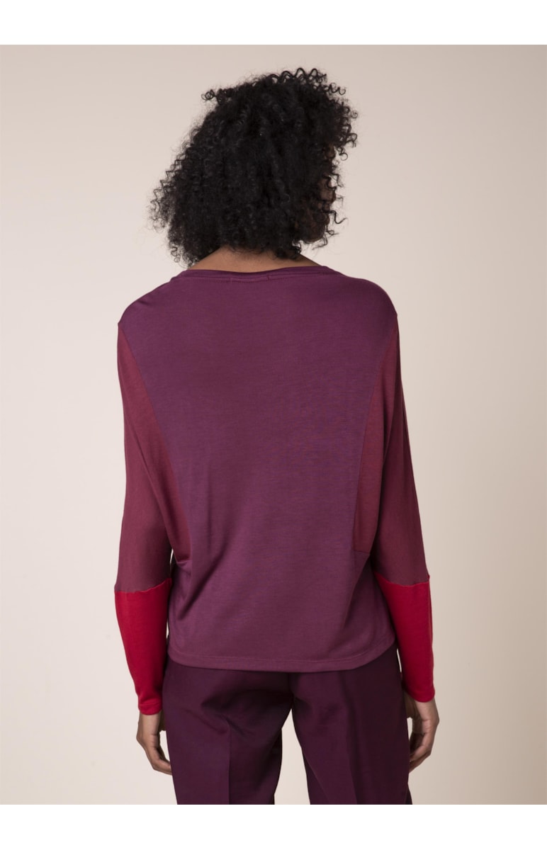 Blusa Tricolor Malha Vinho