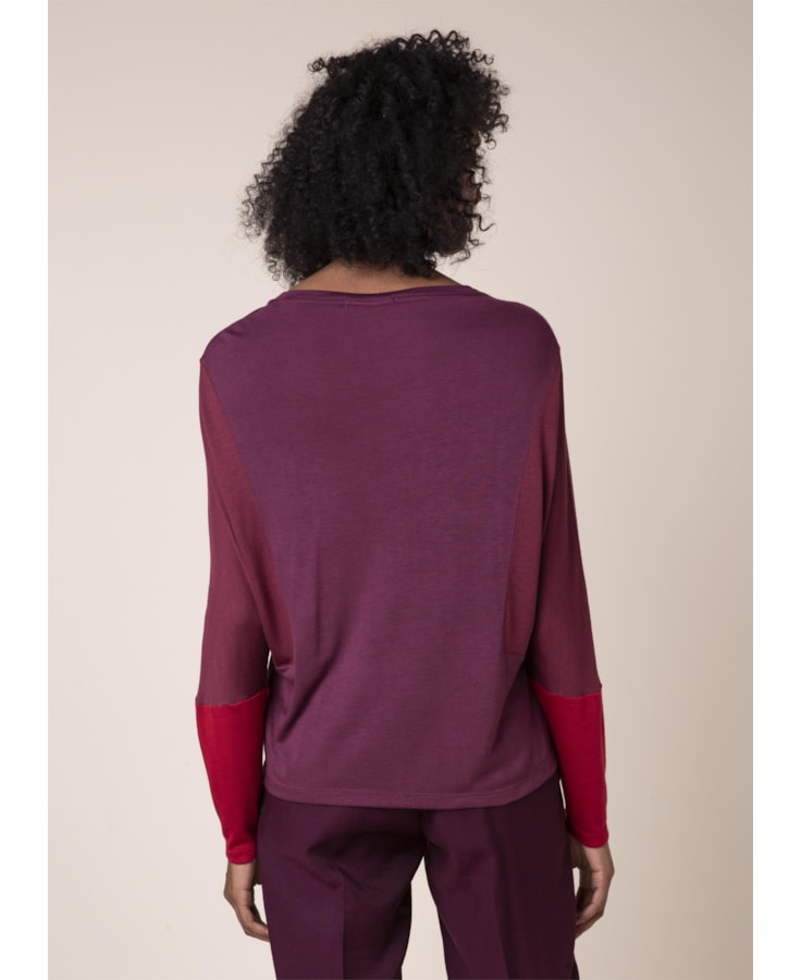 Blusa Tricolor Malha Vinho