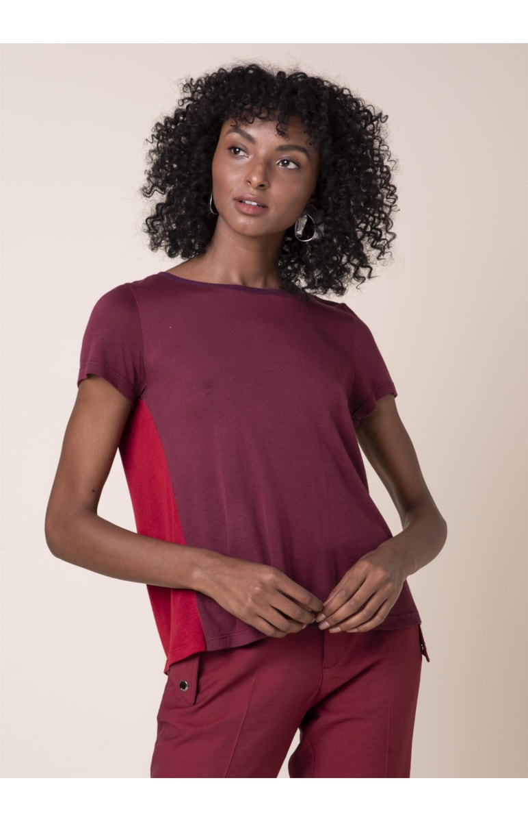 Blusa Tricolor Vinho