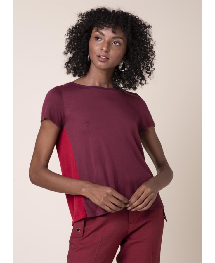 Blusa Tricolor Vinho