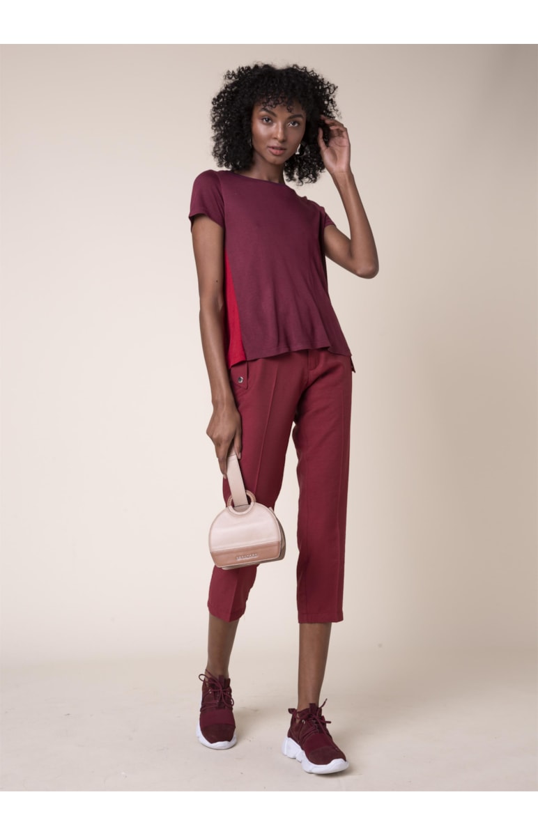 Blusa Tricolor Vinho