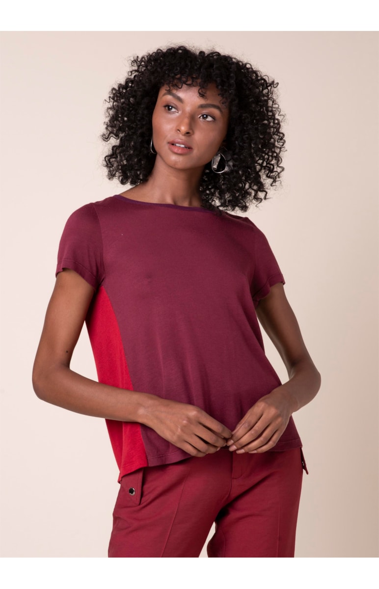 Blusa Tricolor Vinho