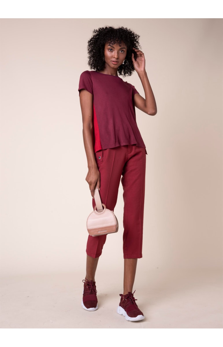 Blusa Tricolor Vinho
