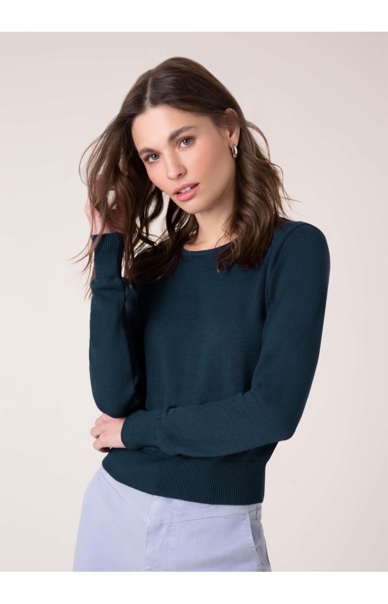 Blusa Tricot Essential Marinho
