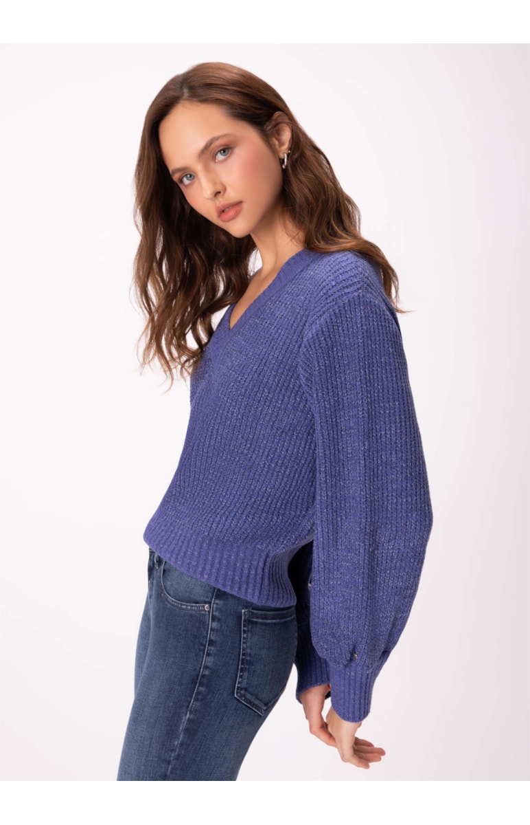 Blusa Tricot Manga Afunilada Royal
