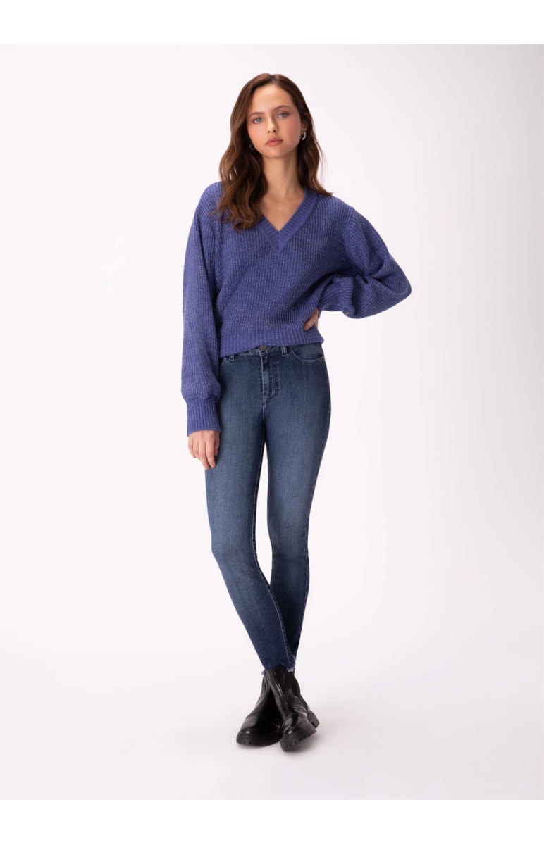 Blusa Tricot Manga Afunilada Royal