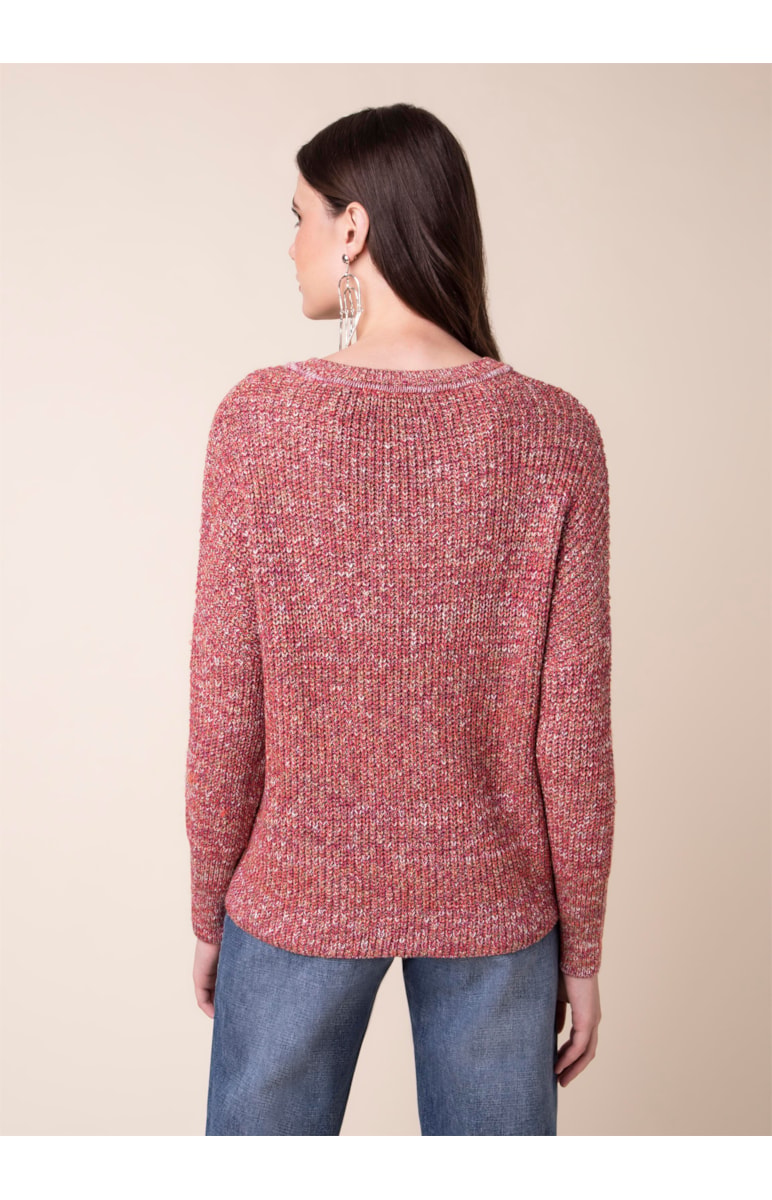 Blusa Tricot Mesclada Vermelho