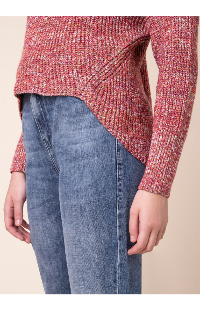 Blusa Tricot Mesclada Vermelho