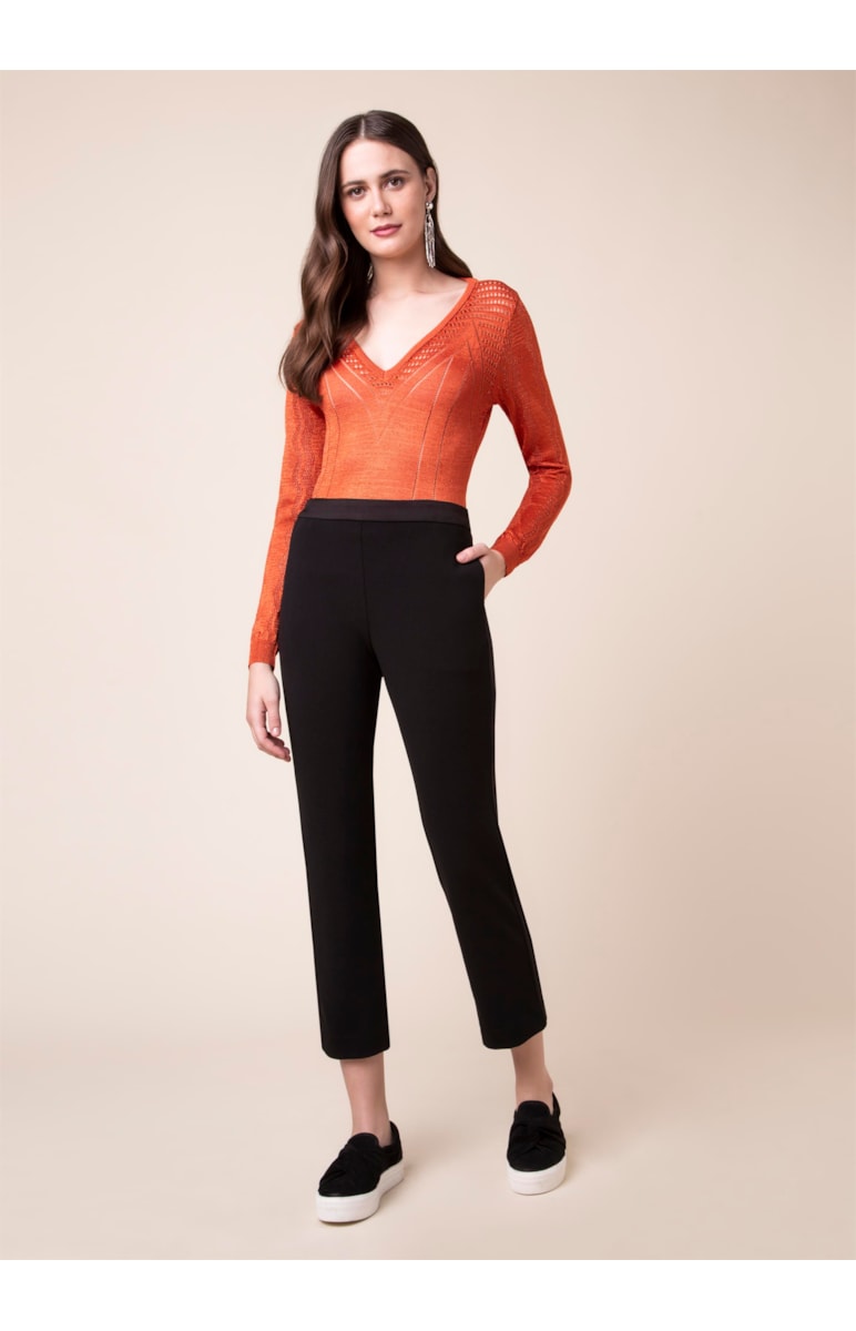 Blusa Tricot Patch Pontos Terra