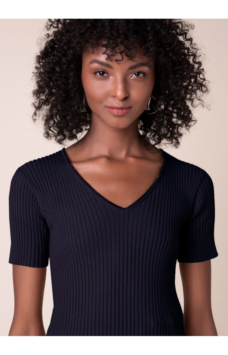 Blusa Tricot Ponto Luz Caqui