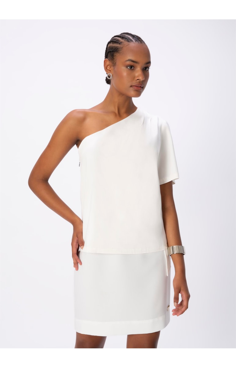 Blusa Um Ombro Só Off White