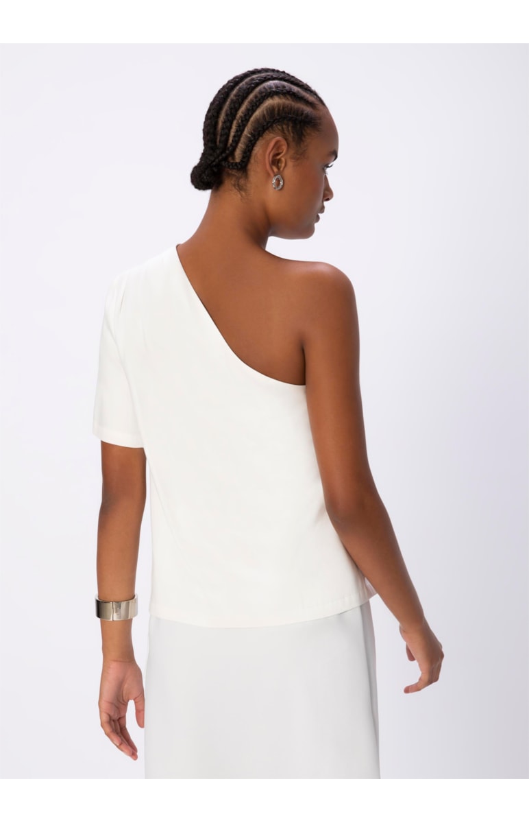 Blusa Um Ombro Só Off White