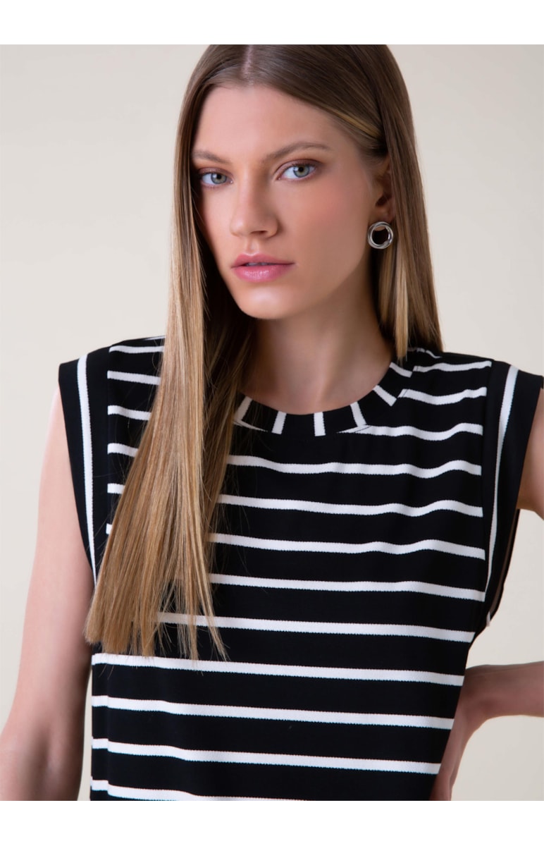 Blusa Visco Listras Preto