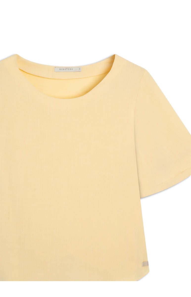 Blusa Visco Nature Manga Sino Amarelo Claro