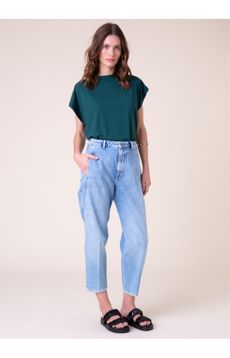 Blusa Visco Sleeveless Verde Jade